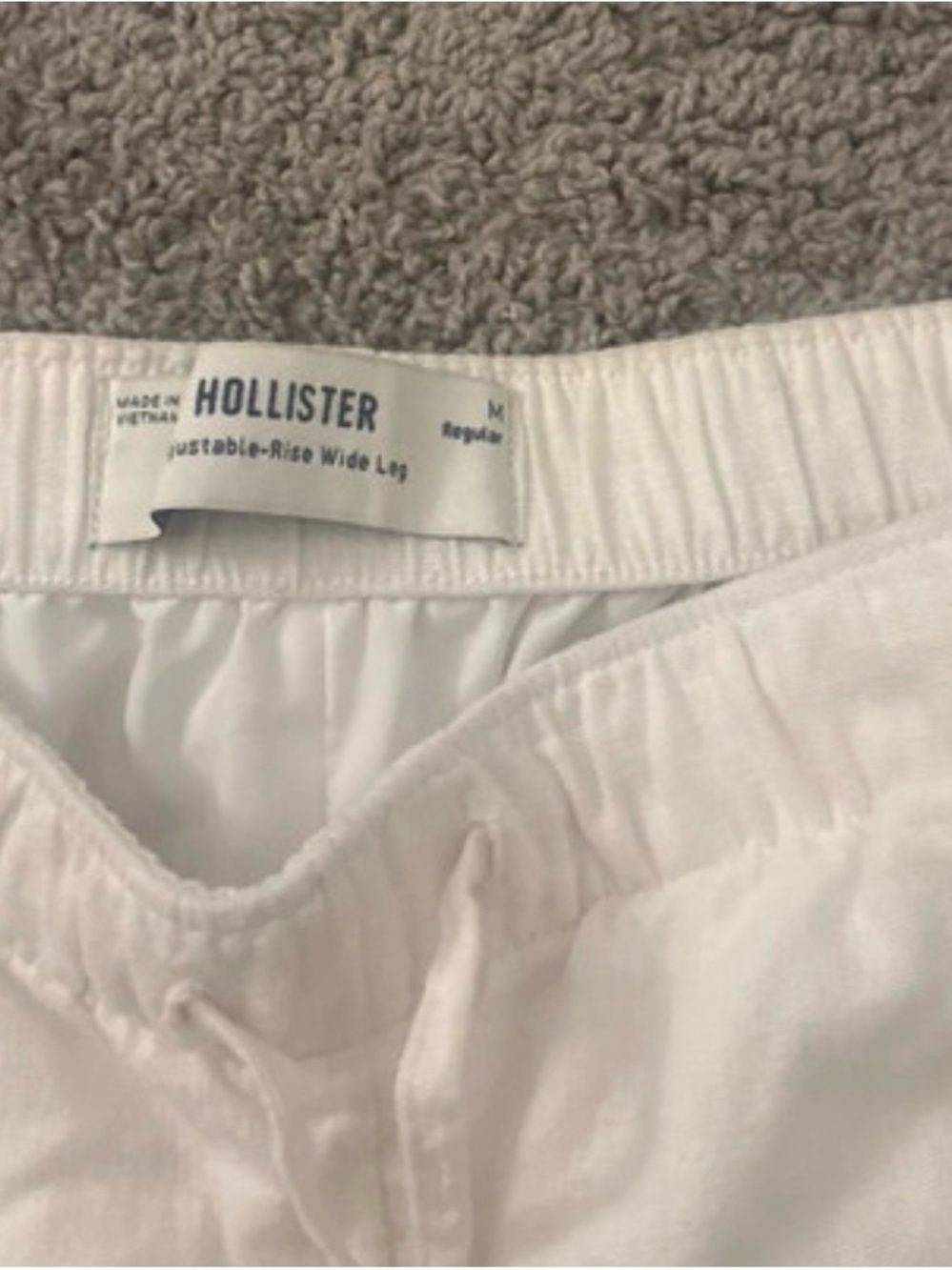 Hollister White Adjustable-Rise Wide Leg Pants - Picture 2 of 2